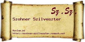 Szohner Szilveszter névjegykártya